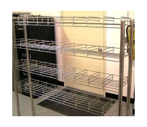 Stainless Steel Whip Rack with 3 Shelves