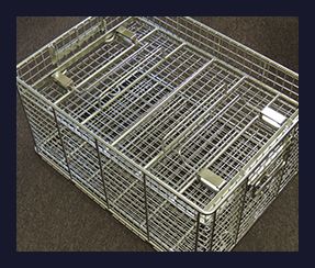 stainless steel basket with lid
